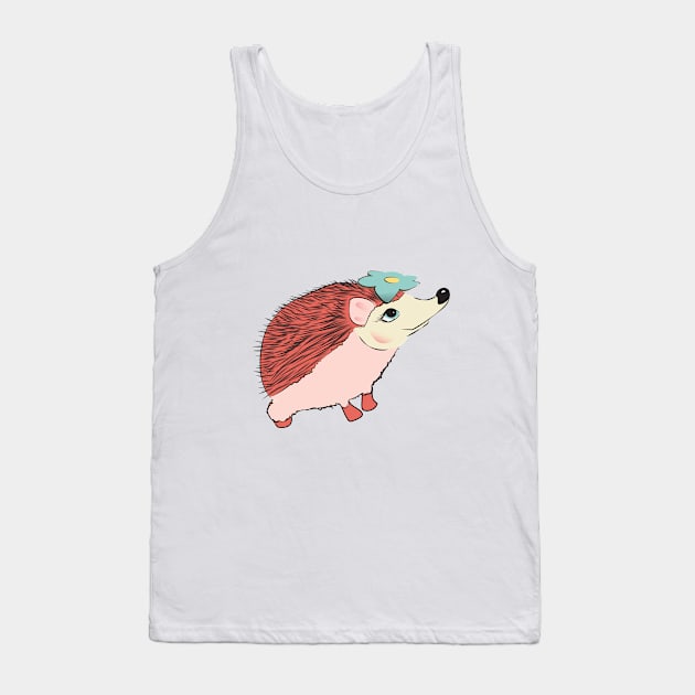 Hedgehog girl, gift on Saint Valentine's Day (14 February) Tank Top by PolinaPo